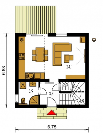 Mirror image | Floor plan of ground floor - ZEN 1